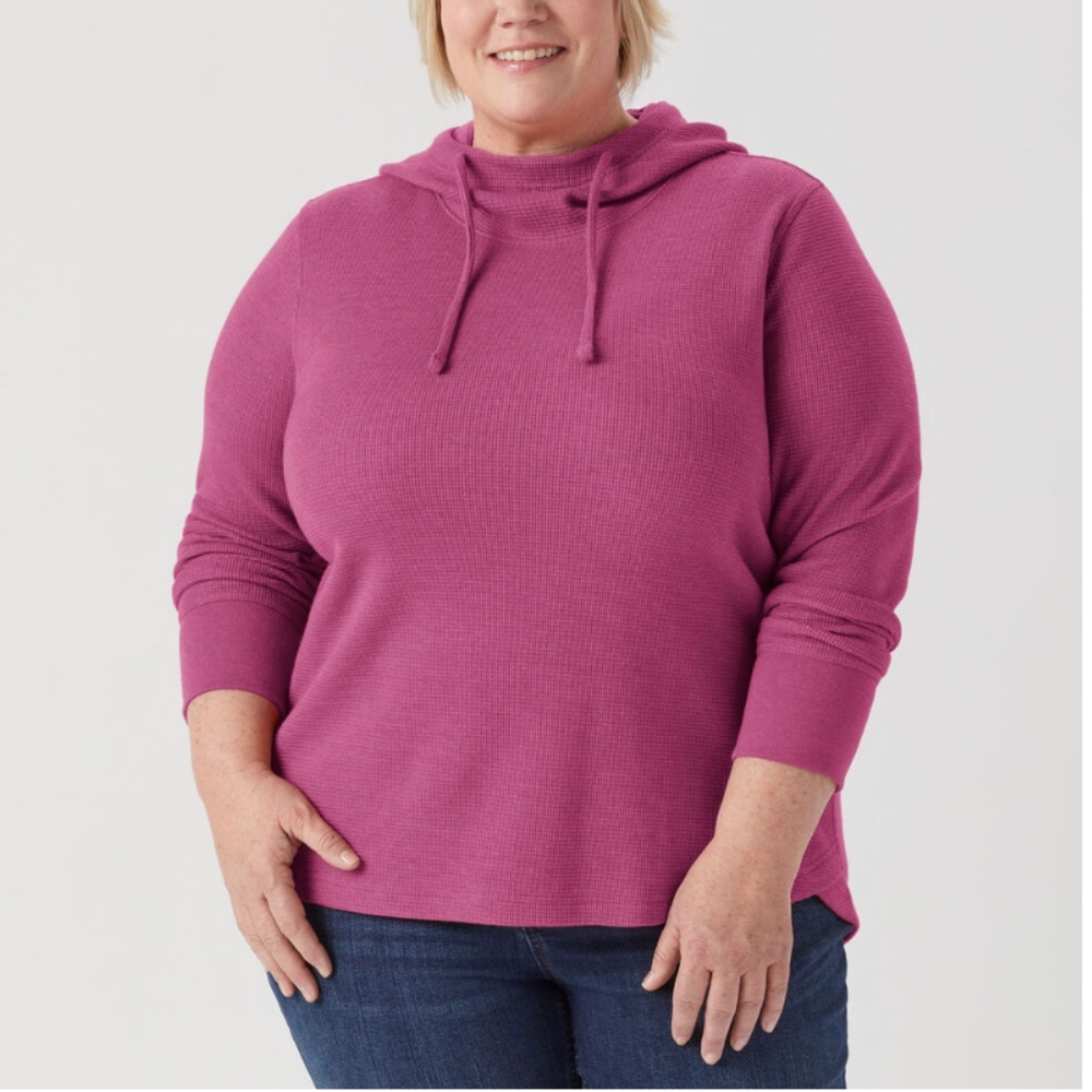 Duluth Trading NWT Thermal Hoodie Long Sleeve Women's Size Large in Purple